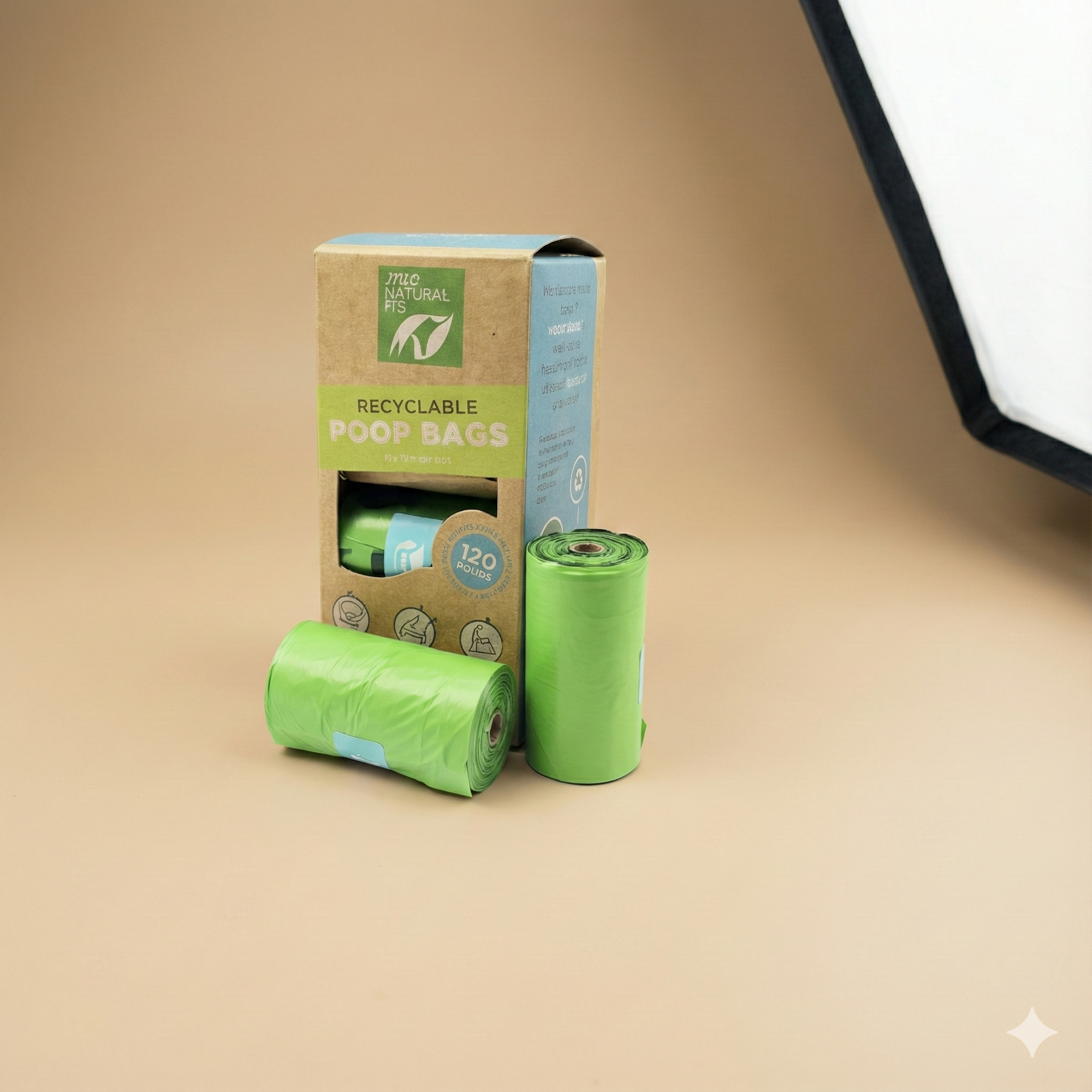 Bolsas Biodegradables para Excrementos de Perro (120 Uds)