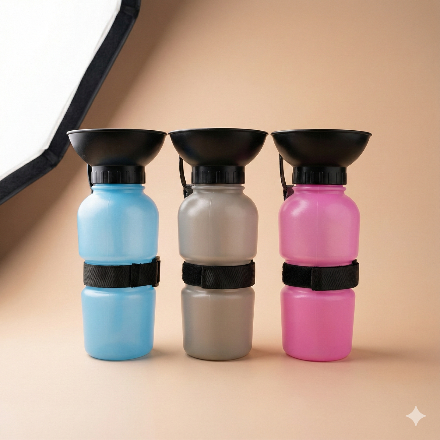 Botella de Agua Exprimible Portátil para Perros 10.7x21.5cm