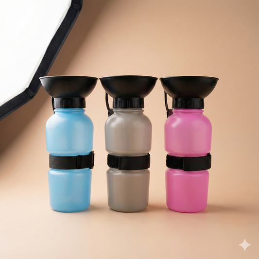 Botella de Agua Exprimible Portátil para Perros 10.7x21.5cm