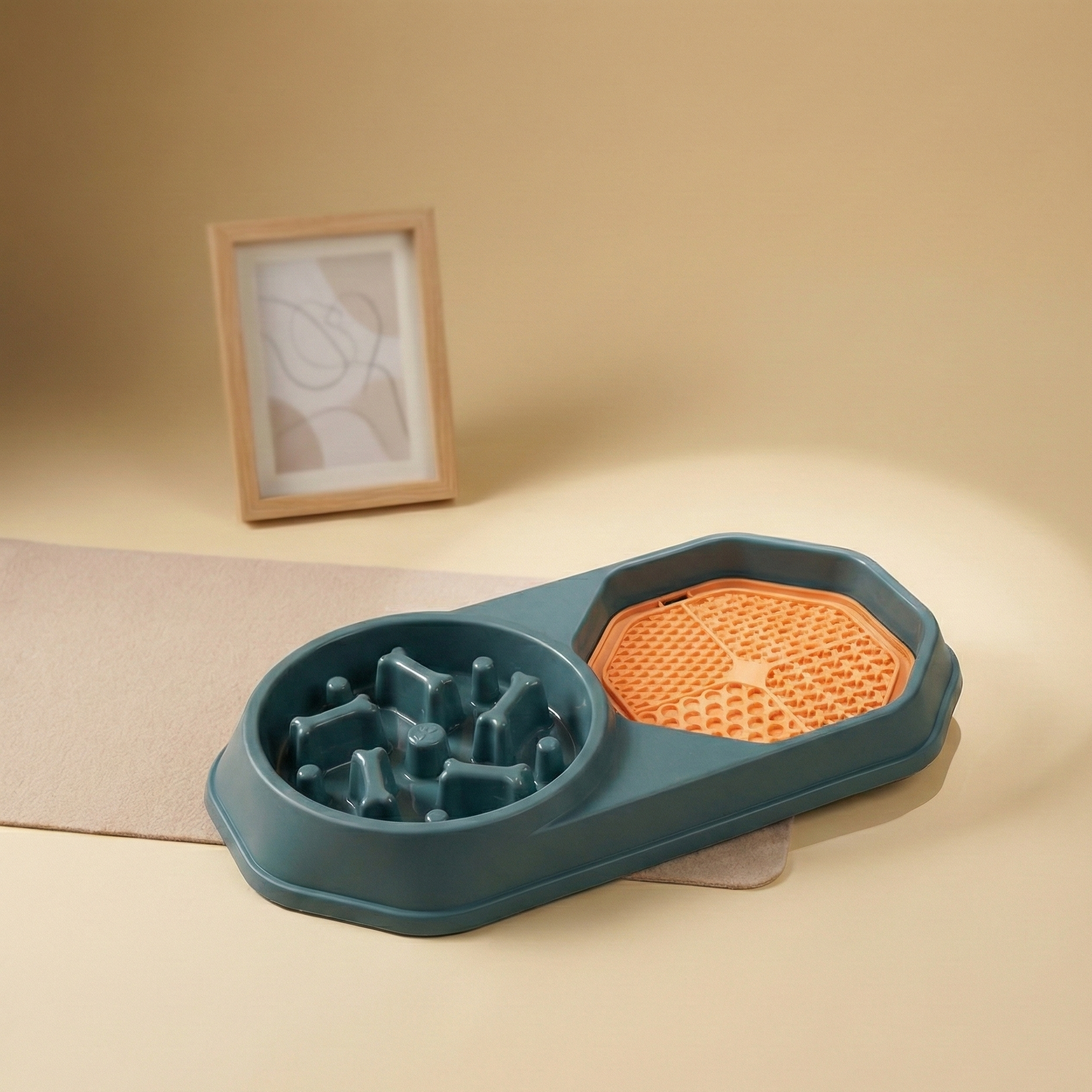 Comedero Doble Anti-Ansiedad para Mascotas