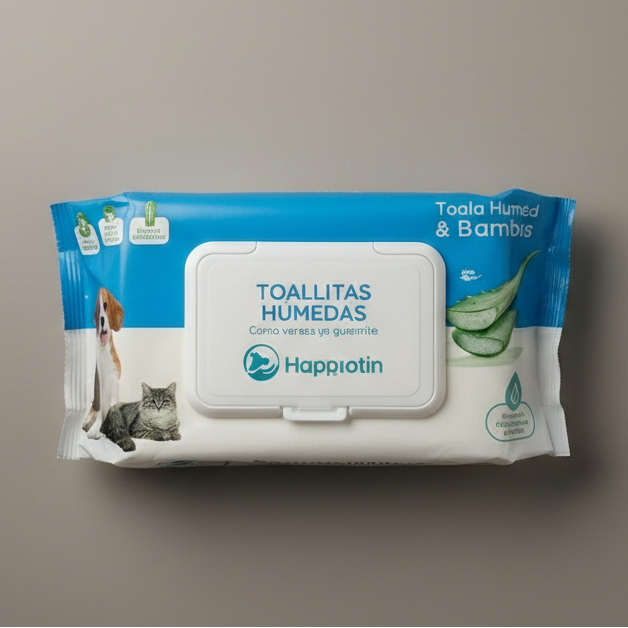 Toallitas Húmedas Limpiadoras y Desodorantes para Mascotas (Paquete 50 Uds)
