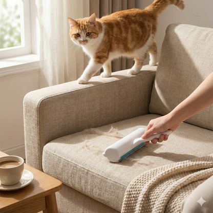 Rodillo Recoge Pelos Reutilizable para Ropa y Muebles